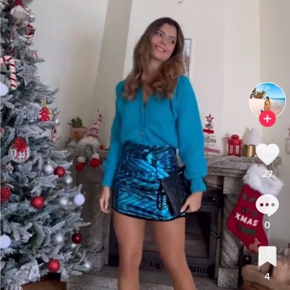 ZARA SHORT SEQUIN SKIRT - Picture 5 of 7
